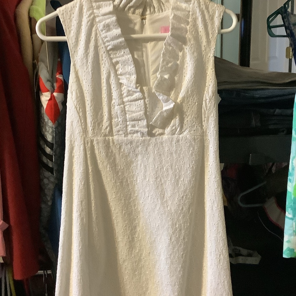 Lilly Pulitzer White eyelet, sleeveless dress